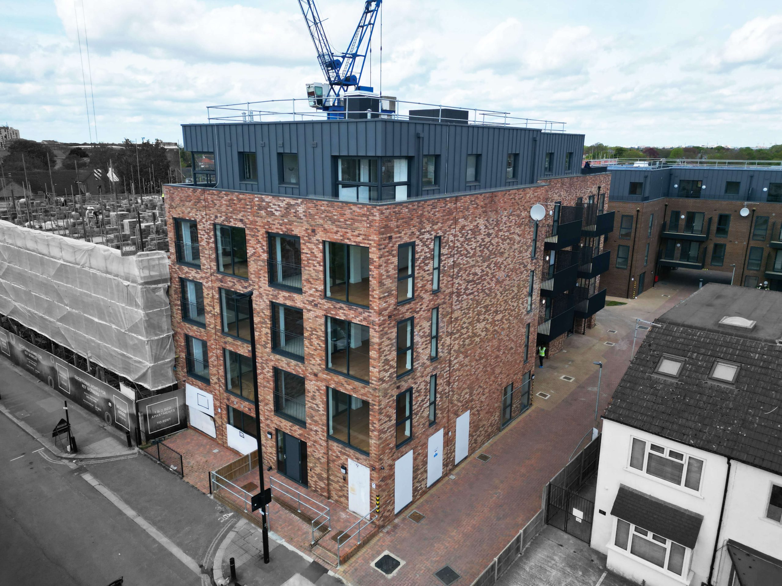 External view of an apartment block in London